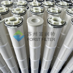 Nhà máy xi măng công nghiệp thu gom bụi lọc trạm trộn túi nhà Polyester PTFE Màng <span class=keywords><strong>HEPA</strong></span> 3 Lugs xếp li túi lọc - Product Image 6