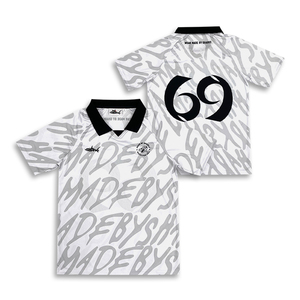 Maillots de football personnalisés, avec logo brodé, à col polo, maillots de football à sublimation surdimensionnés - Product Image 2