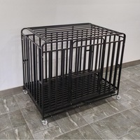 Chenils pour chiens Cages pliables pour adultes Vente de grands chiens Cage pour animaux de compagnie en acier inoxydable solide et fermée en fil métallique