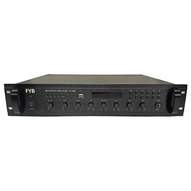 PA System Public Address BGM Commercial Audio Mixer Audio Amplifier with bluetooth MP3 FM Remote Control Class D