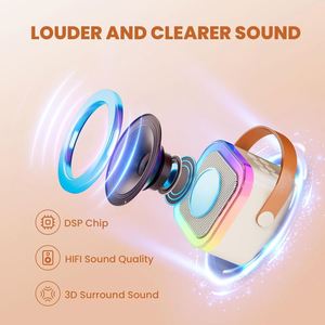 Luz Nocturna Decorativa Colorida en Forma de G para Altavoz Inalámbrico 5.3, Caja de Sonido Estéreo Inteligente y Duradera con Gabinete de Bambú - Product Image 2