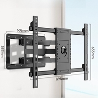 Soporte de pared de TV de alta resistencia, televisores de 100 pulgadas, función giratoria de movimiento completo, LCD, Plasma, uso en oficina, pantallas grandes estándar de acero