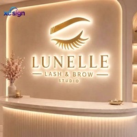 Enseigne en acrylique rétroéclairée par LED 3D personnalisée, cadre en acier inoxydable, étanche IP65, télécommande, compatible HomeKit, murale