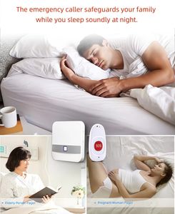 Kablosuz SOS Acil Çağrı Düğmesi Yaşlılar için Giyilebilir Sesli Kapı Telefonu Kolye Boyun Askısı Evde Bakım Güvenlik Uyarı Cihazı 60 433MHz - Product Image 5