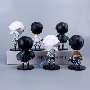 2 stili all'ingrosso cartone animato 6 pz/set <span class=keywords><strong>Anime</strong></span> collezione ornamenti Eren Mikasa <span class=keywords><strong>Levi</strong></span> decorazione figure modello - Product Image 2