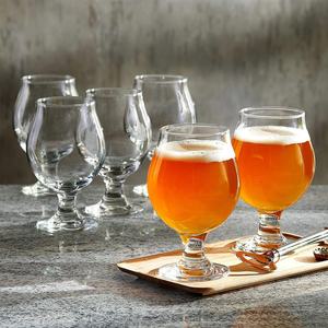 300ml hecho a mano boca soplada artesanía transparente logotipo personalizado reutilizable pequeño tulipán entretenido cerveza Stein degustación vasos taza - Product Image 3