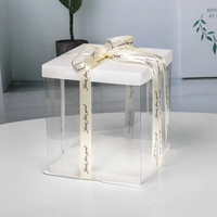 Boîtes à gâteaux en plastique transparent jetables en gros pour boulangerie, desserts, pain, anniversaires et mariages