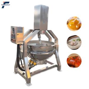 自動傾斜惑星ガス電気食品調理機ソースジャケットケトル工業用調理ポットミキサー付き - Product Image 1