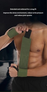 Muñequeras Deportivas para Levantamiento de Pesas, Gimnasio, Cross Training, con <span class=keywords><strong>Soporte</strong></span> Acolchado para el <span class=keywords><strong>Pulgar</strong></span>, Correa de <span class=keywords><strong>Soporte</strong></span> para la Mano, Color Sólido - Product Image 3
