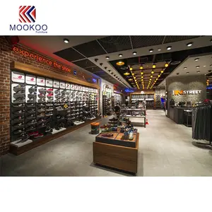 品牌运动零售鞋店展示架衣架服装店设计家具精品服装现代展示柜架