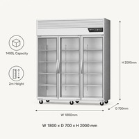 Réfrigérateur vitrine à double porte en verre, directement de l'usine, R290, en acier inoxydable, pour boissons et vins, meilleur prix, livraison rapide