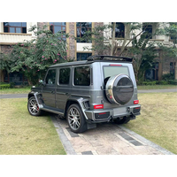 G Class W463A W464 G500 G63 Upgrade to B900 Rocket Style Dry Carbon Fiber Rear Lip Diffuser Splitters Tail Back Bumper Spoiler