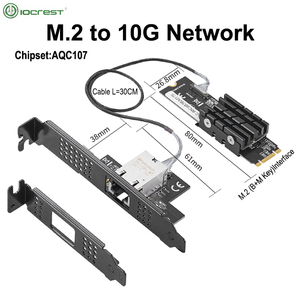Adaptador de Red de Puerto Único NIC, 2280mm, Clave B+M, Ngff M.2, 10G, 10000mbps, Negro, Alta Velocidad, Interno, Con Cable, Stock Infiniband N - Product Image 3