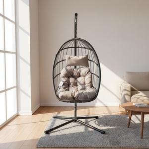 <span class=keywords><strong>Fauteuil</strong></span> <span class=keywords><strong>suspendu</strong></span> en rotin pour salon, chaise œuf pour adulte, chaise suspendue balançoire en gros - Product Image 4