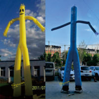 Modèle de dessin animé de montgolfière à 2 pattes avec bouteilles Arche d'entrée gonflable pour les gonflables publicitaires