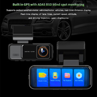 Caméra de tableau de bord double objectif Wifi GPS BSD, enregistrement 4K avant + 2K arrière, boîte noire de voiture, caméra DVR, vision nocturne