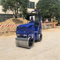 Rouleau compresseur vibrant à double tambour fiable de 2 tonnes et 1,5 tonne pour la construction routière, à vendre