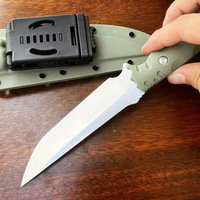 DIY Feststehende Klinge Bushcraft-Messer 4CrMoV Stahl ABS-Griff Camping Überlebensmesser Individuelles Logo 3,0mm 18cm Outdoor-Messer Maßanfertigung Großhandel