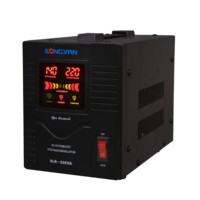 Régulateur de tension automatique monophasé AC mini 500VA, stabilisateur de tension de bureau pour usage domestique, plage complète 140V-260V