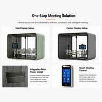Cabines de réunion de bureau écologiques, modulaires, insonorisées ISO 23351, panneaux muraux WPC de 45 mm, cabines de réunion pour bureaux