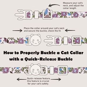 Cute Flower Pendant Kitten <b>Collar</b> <b>Cats</b> Festive Pet Supplies for New Year and Thanksgiving - Product Image 3
