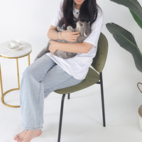 Chaise de restaurant moderne personnalisable OEM/ODM avec structure en métal et pieds en fer, revêtement en feutre PET pour la décoration intérieure