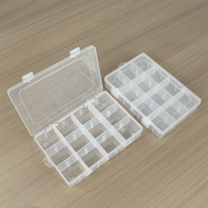 Transparent Plastic Storage Box 12 Compartments Detachable Jewelry Electronic Component Organizer Desktop <b>Display</b> <b>Case</b> - Product Image 3