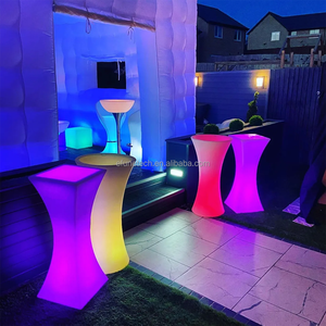 Thiết kế mới phong cách nhựa highboy Cocktail <span class=keywords><strong>Led</strong></span> Bar Bảng đồ nội thất ngoài trời phát sáng tiệc cưới tổ chức sự kiện Cocktail bảng và ghế - Product Image 3