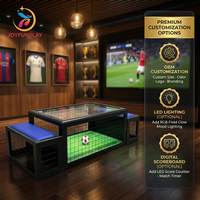 Table de football de table à deux buts et filets latéraux, facile à déplacer, idéale pour la location