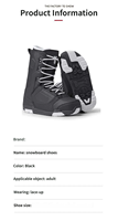 Bottes de neige antidérapantes à lacets pour sports d'hiver, en tissu PU imperméable, avec semelle intérieure amortissante, idéales pour la randonnée et la raquette – Vente chaude