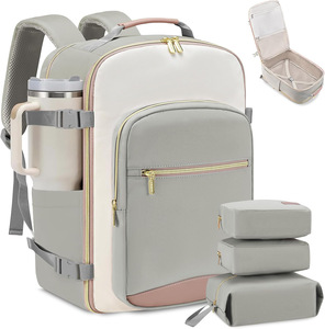 New Multi-functional Waterproof 40L Carry on Travel Bag With 3 Packing <strong>Cubes</strong> Large Travel Laptop <strong>Backpack</strong> for Women &amp; Men - Product Image 5