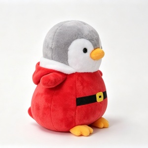 Mochila de Peluche Personalizada de Santa Penguin con Relleno de Algodón PP, Tamaño 51-99cm, Unisex, Juguete para Fiestas Navideñas - Product Image 5