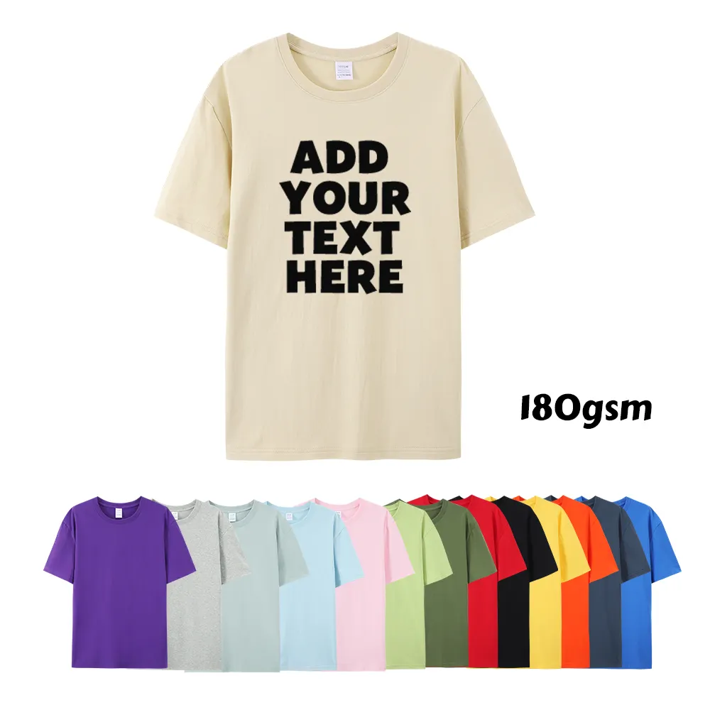 गर्म उच्च गुणवत्ता वाली बिक्री 180 जीएसएम टी-शर्ट 100 कपास पुरुषों की काली टी शर्ट