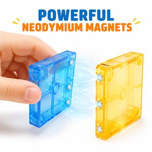 Jeu de construction de château <span class=keywords><strong>en</strong></span> tuiles magnétiques transparentes créatives EPT pour enfants, jouet éducatif STEM, puzzle d'apprentissage, blocs de construction - Product Image 2