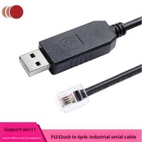 Cable Serial USB RJ11/RJ12 para Consola UEF003, Cobre Libre de Oxígeno Chapado en Oro, para Depuración de Básculas Electrónicas de Caja Registradora