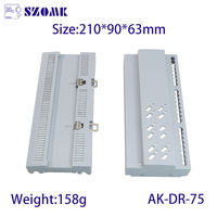 Boîte de commande LED en plastique ABS, résistante aux flammes, UL94-V0, boîte en plastique pour compteur d'énergie électrique, boîtier pour rail DIN