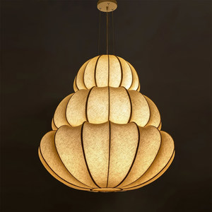 Lámpara de Techo en Forma de Calabaza de 90cm de Diámetro, Seis Cabezas, Ahorro de Energía, para Sala de Estar, Diseño del Hogar - Product Image 3