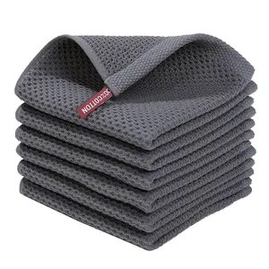 High Quality Kitchen Tea Towels Supplier Restaurant Waffle Weave Cotton Quality Kitchen Towels