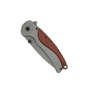 Navaja Plegable <span class=keywords><strong>de</strong></span> Bolsillo, Navaja Plegable Grabada en Madera, Herramienta <span class=keywords><strong>de</strong></span> <span class=keywords><strong>Supervivencia</strong></span> para Exteriores, Acero Inoxidable - Product Image 4