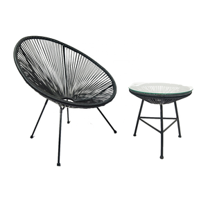 Nouvelle conception de salon de jardin en rotin <span class=keywords><strong>Acapulco</strong></span> 3 pièces et <span class=keywords><strong>chaise</strong></span> en rotin <span class=keywords><strong>Acapulco</strong></span> avec table en verre - Product Image 1