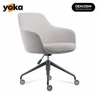Vente directe usine Nouvelle chaise de bureau pivotante en tissu moderne, chaise de travail ergonomique personnalisée pour ordinateur, avec roulettes, empilable, pour l'école et la maison