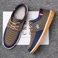 Chaussures décontractées pour hommes en toile antidérapante respirante et confortable avec logo OEM vente en gros