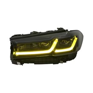 ชุดไฟหน้า LED สำหรับ BMW ซีรีส์ <span class=keywords><strong>5</strong></span> G30 G38 LCI ปี 2021-2023 ไฟ DRL สามสี เหลือง ขาว แดง แบบเสียบใช้งานได้ทันที คู่ไฟหน้า - Product Image 6