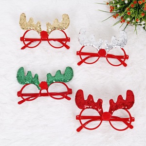 Gafas <span class=keywords><strong>de</strong></span> Fiesta con Diseño <span class=keywords><strong>de</strong></span> Astas <span class=keywords><strong>de</strong></span> <span class=keywords><strong>Ciervo</strong></span>, Decoración Navideña, Regalos Festivos, Plástico No Tejido con Impresión Digital - Product Image 2