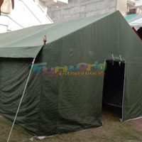 Tente en toile imperméable pour le camping et les réfugiés pour les hôpitaux en plein air, grande tente robuste pour les secours en cas de catastrophe.