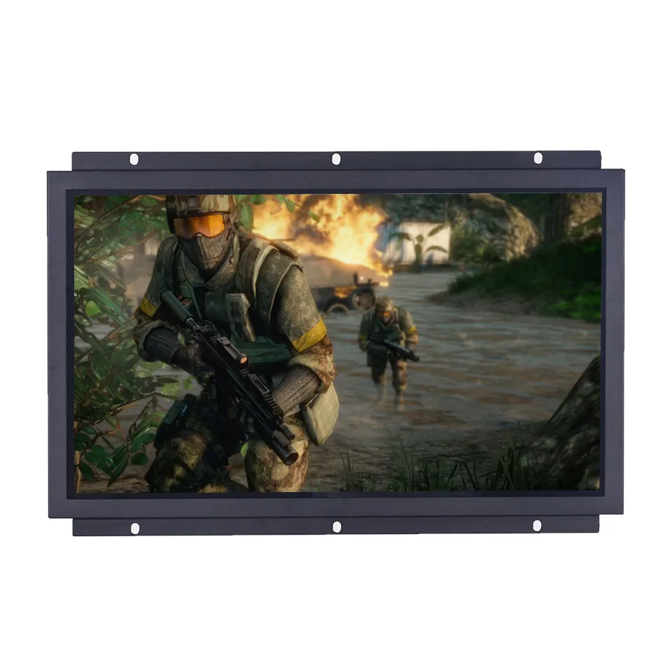 Vga En Dvi Interfaces 250Nits Open Frame Lcd Voor Arcade Games 1920*1080 Breed 23.6Inch Touch Monitor 60Hz Verversingssnelheid