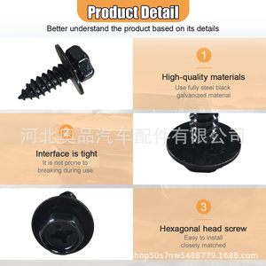 Hexagonal Phillips Head Self Tapping Screws 90159 60498 For Toyota Lexus Fender <b>Bumper</b> <b>Clips</b> Repair Replacement - Product Image 5