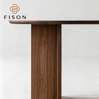 Table de salle à manger contemporaine en bois massif pour 8 personnes, idéale pour hôtel