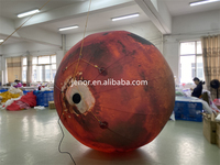 Ballon gonflable bon marché d'éclairage de planète de Mars gonflable de ventes directes d'usine pour la décoration de partie