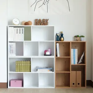 Estante de almacenamiento abierto de madera de 5 cubos de fácil montaje, estante organizador de archivos de oficina, compacto y versátil, de fábrica - Product Image 5